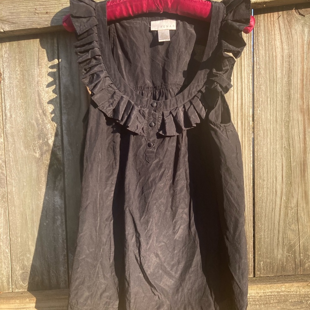 Kenar cotton and silk black blouse
